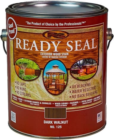 Ready Seal Dark Walnut 1 gallon oil-based wood stain and sealer can