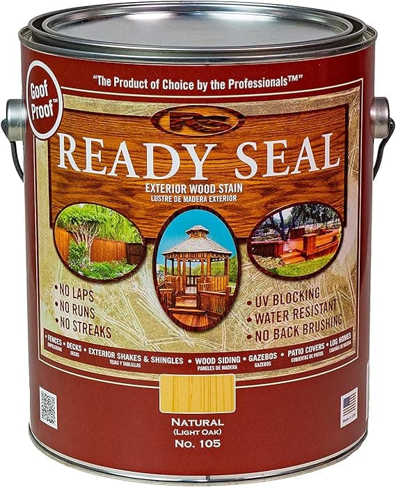 Ready Seal Light Oak 1 gallon oil-based wood stain and sealer can