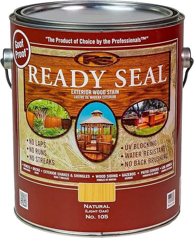 Ready Seal Light Oak 1 gallon oil-based wood stain and sealer can